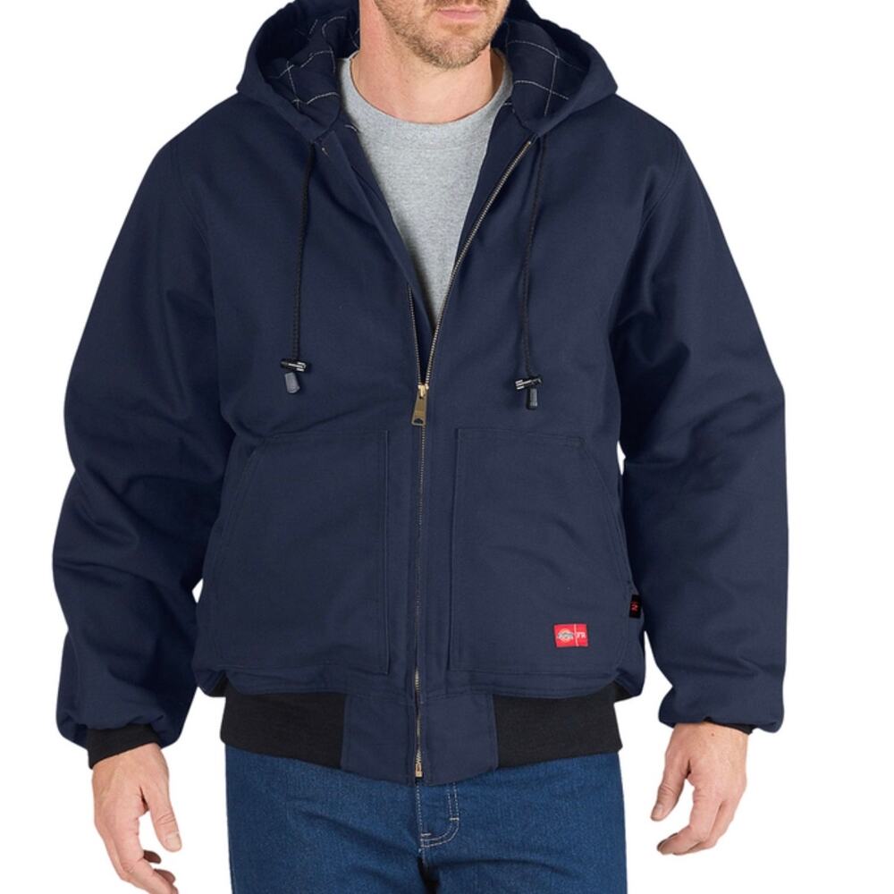 Dickies Flame-Resistant‎ Insulated Hooded Duck Jacket Navy Size 3XL
